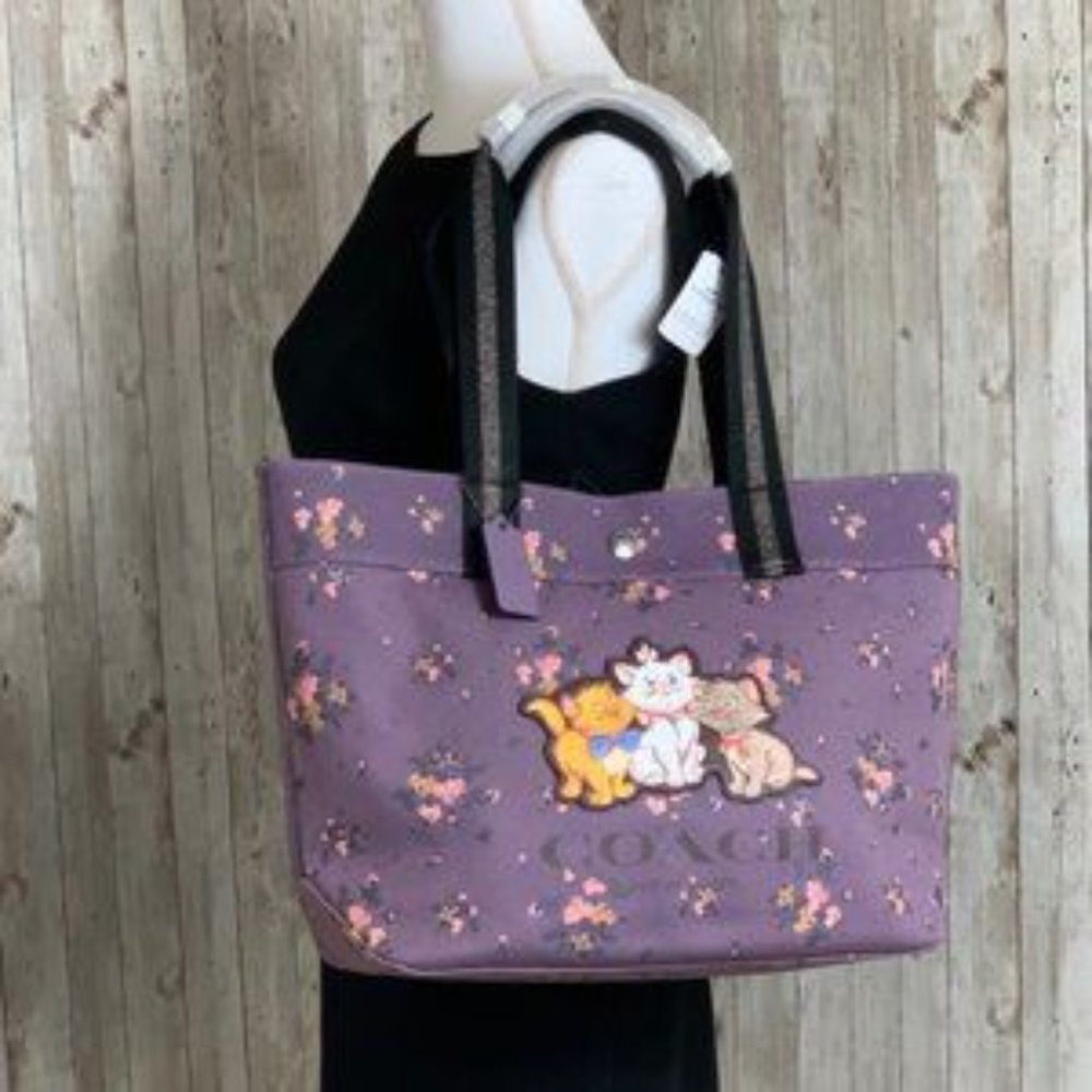🥰Coach Disney Tote Bag Dusty Lavender Multi_7